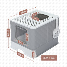 Load image into Gallery viewer, Foldable Litter Box Comes with Shovel Tray
