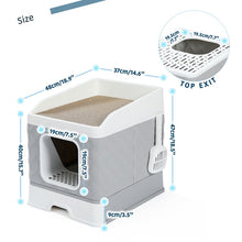 Load image into Gallery viewer, Foldable Litter Box Comes with Shovel Tray
